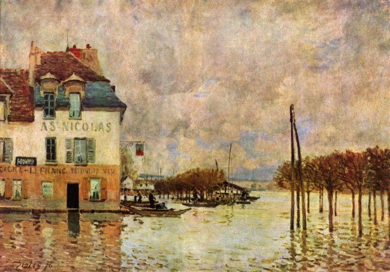 Alfred Sisley L Inondation a Port Marly France oil painting art